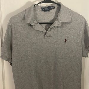 Polo Ralph Lauren Gray custom fit polo L